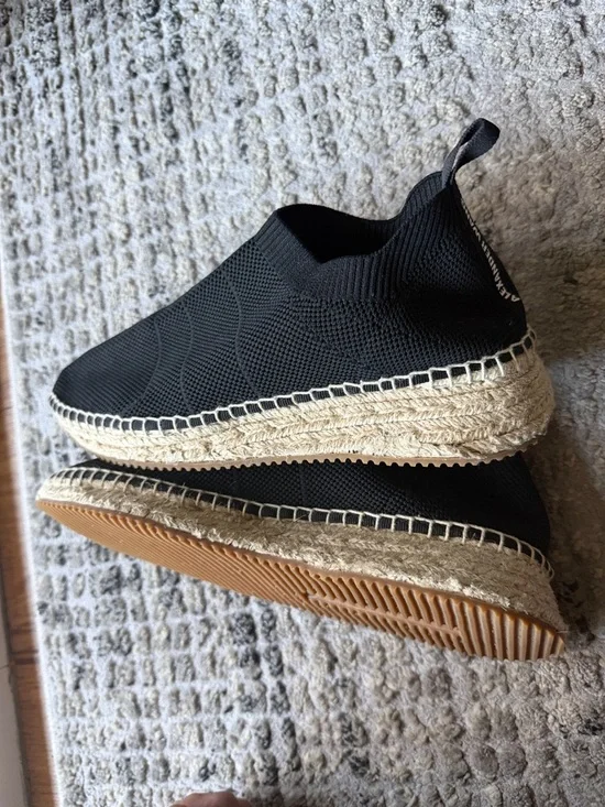 Alexander Wang Black Knit Slip-On Espadrilles - Picture 10 of 10